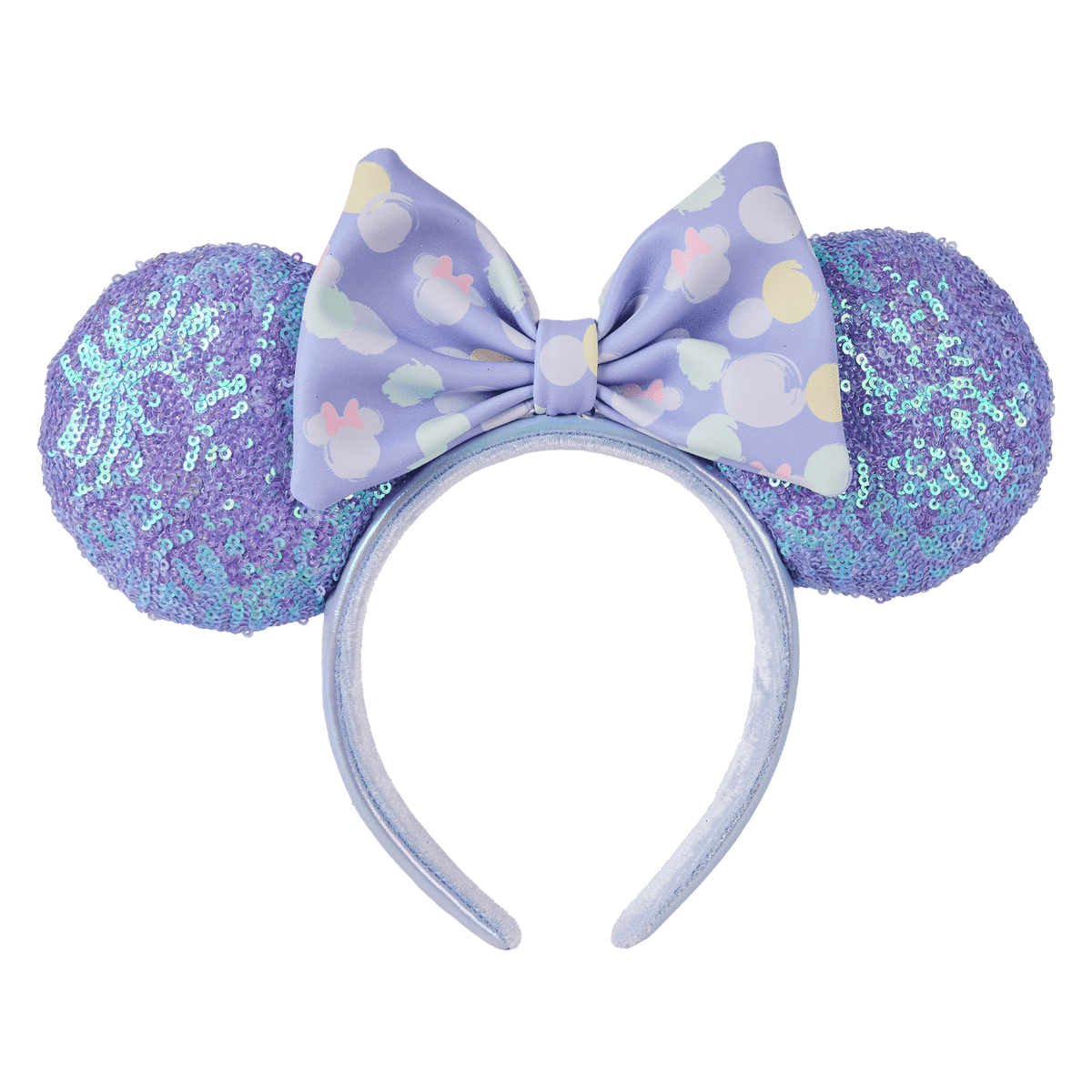 minnie mouse exclusive iridescent all-over print sequin ear headband