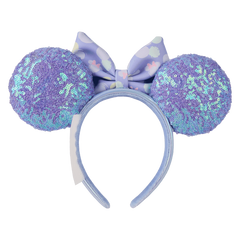 minnie mouse exclusive iridescent all-over print sequin ear headband