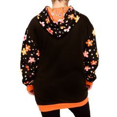 mickey & minnie floral ghost glow unisex hoodie