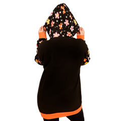 mickey & minnie floral ghost glow unisex hoodie