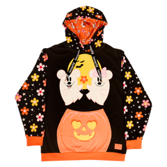 mickey & minnie floral ghost glow unisex hoodie