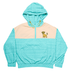the lion king simba half-zip unisex windbreaker jacket