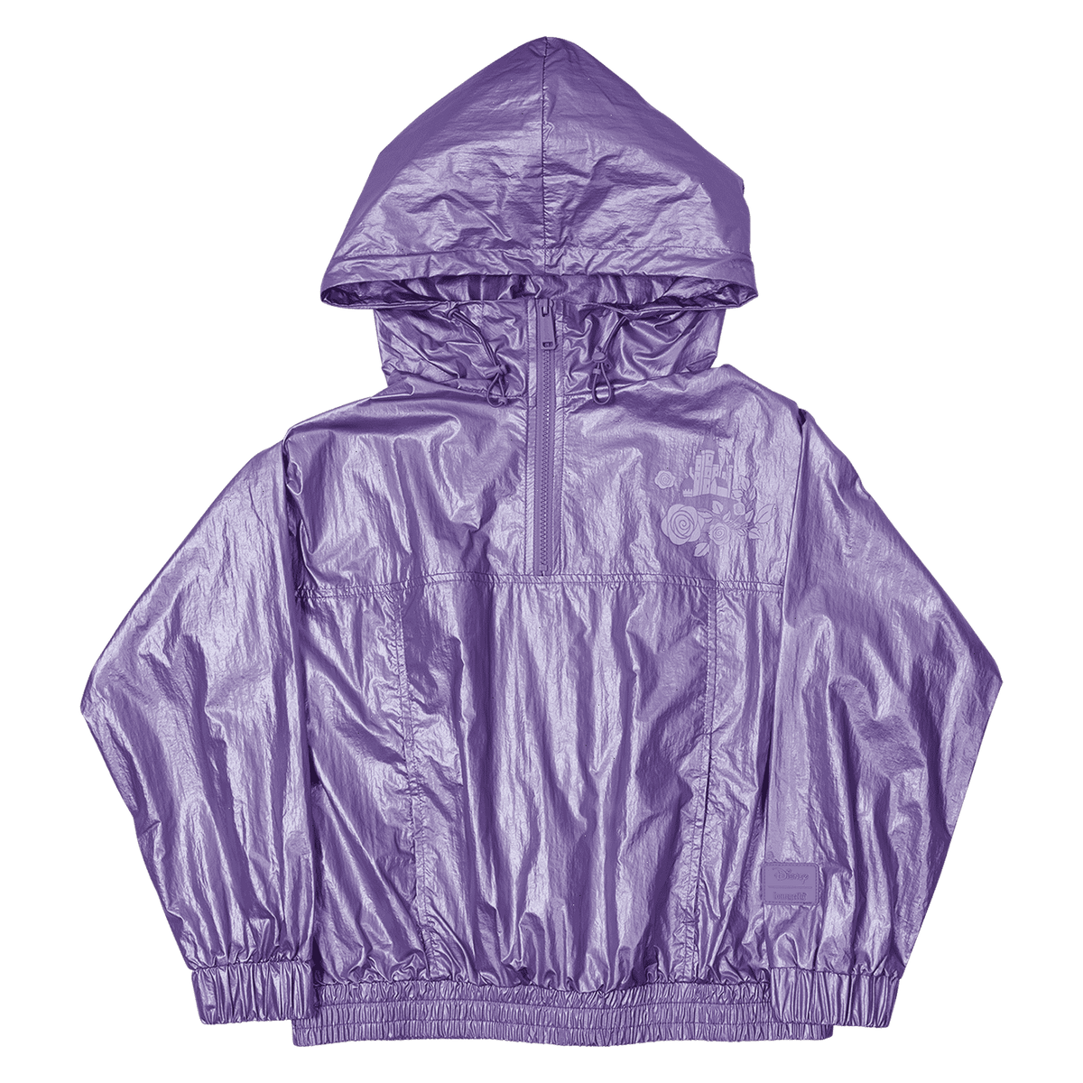 sleeping beauty princess aurora & prince phillip floral half-zip unisex windbreaker jacket