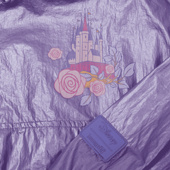 sleeping beauty princess aurora & prince phillip floral half-zip unisex windbreaker jacket