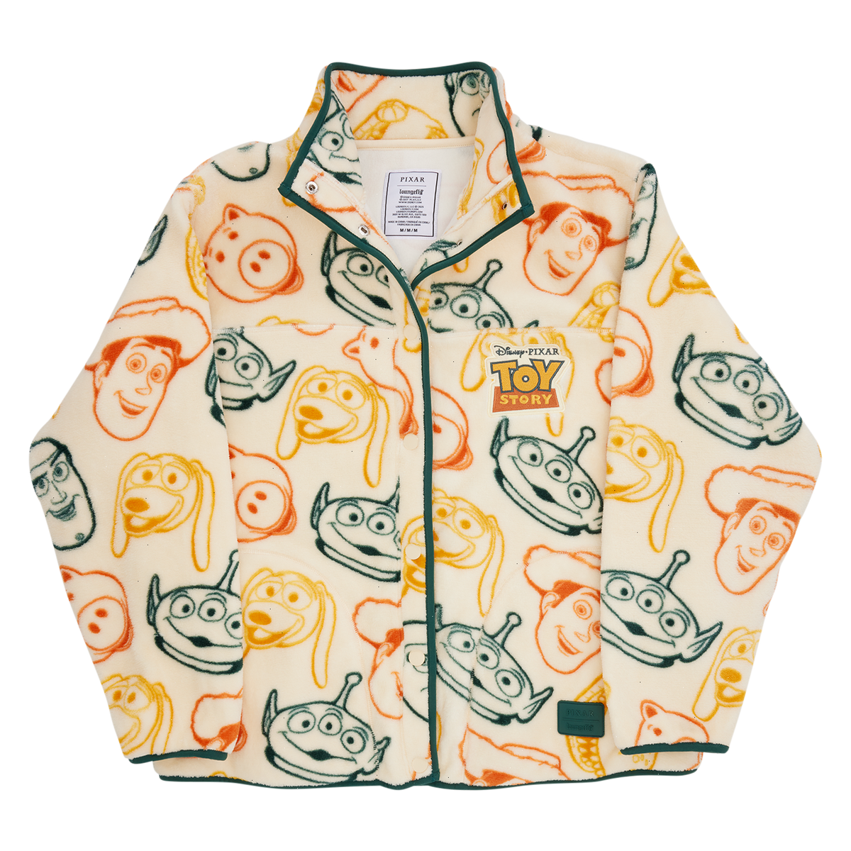 toy story 30th anniversary all-over print snap-front jacket