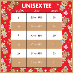 mickey & friends gingerbread cookie all-over print unisex tee