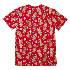 mickey & friends gingerbread cookie all-over print unisex tee