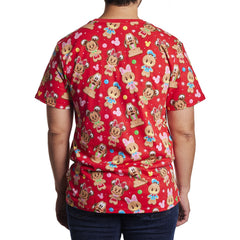 mickey & friends gingerbread cookie all-over print unisex tee