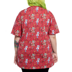 western mickey & minnie lasso all-over print unisex tee