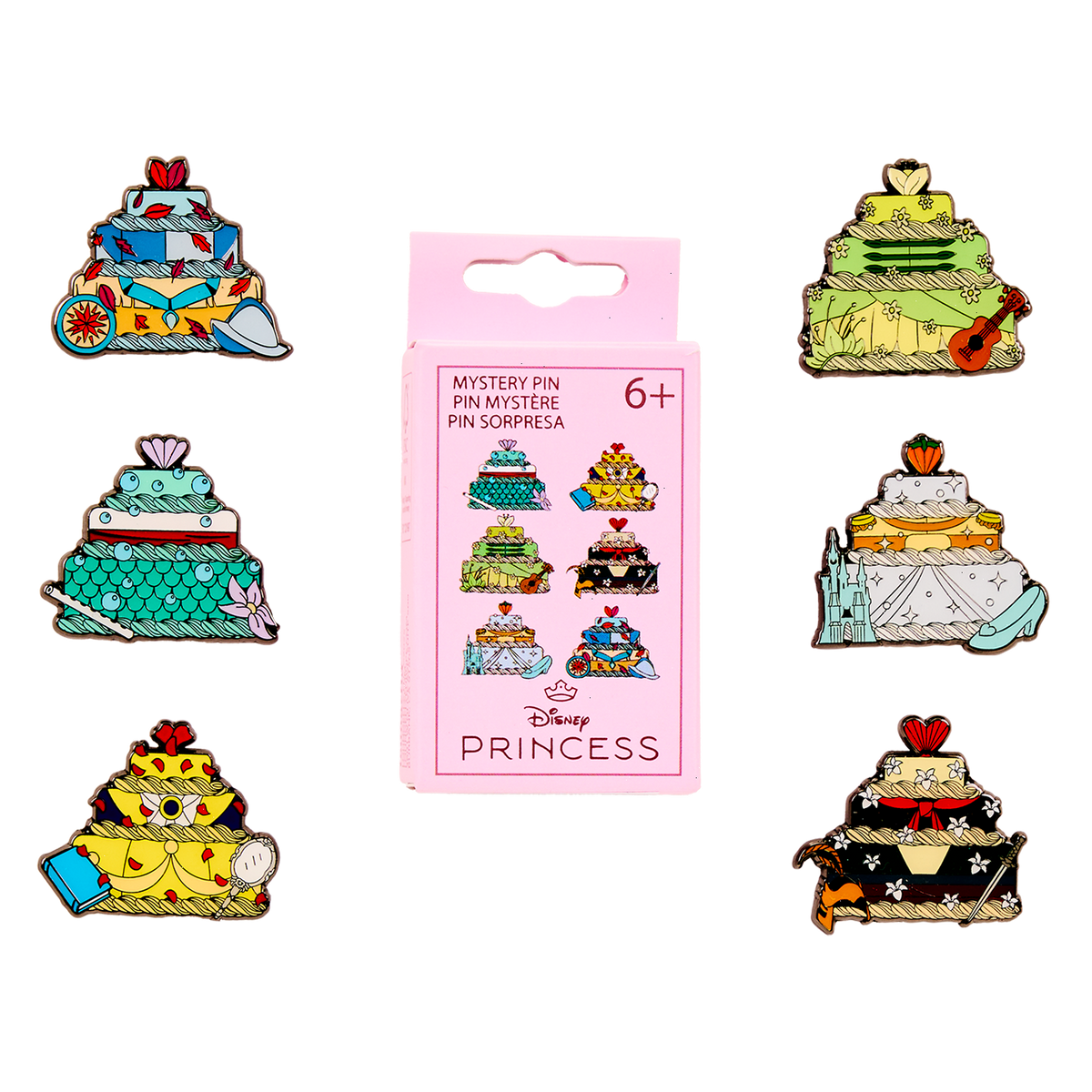 disney princess exclusive couple cakes mystery box pin