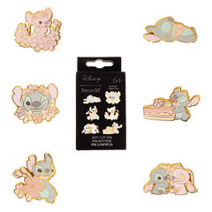 stitch & angel cherry blossom mystery box pin