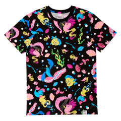 the little mermaid 35th anniversary life is the bubbles all-over print unisex tee