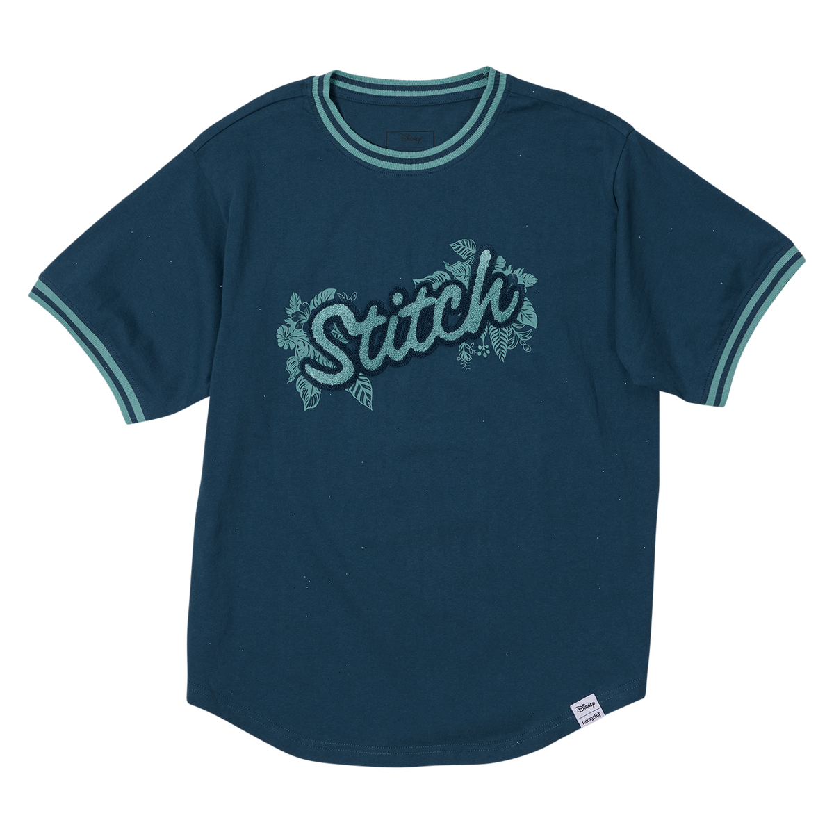 stitch patch unisex ringer tee