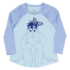 winnie the pooh eeyore unisex raglan tee