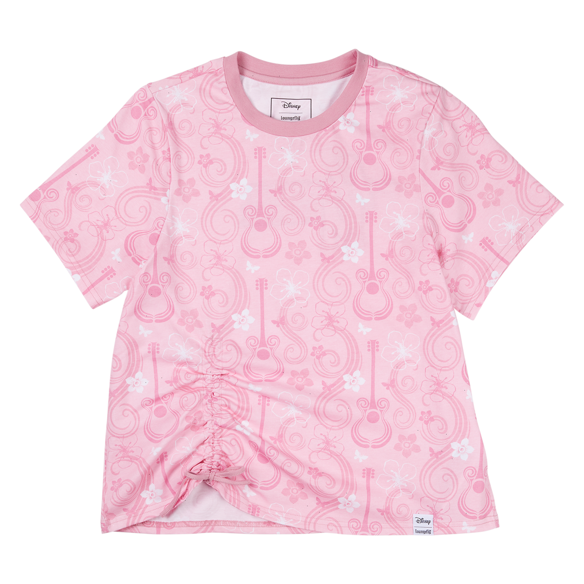 hannah montana drawstring hem all-over print unisex tee