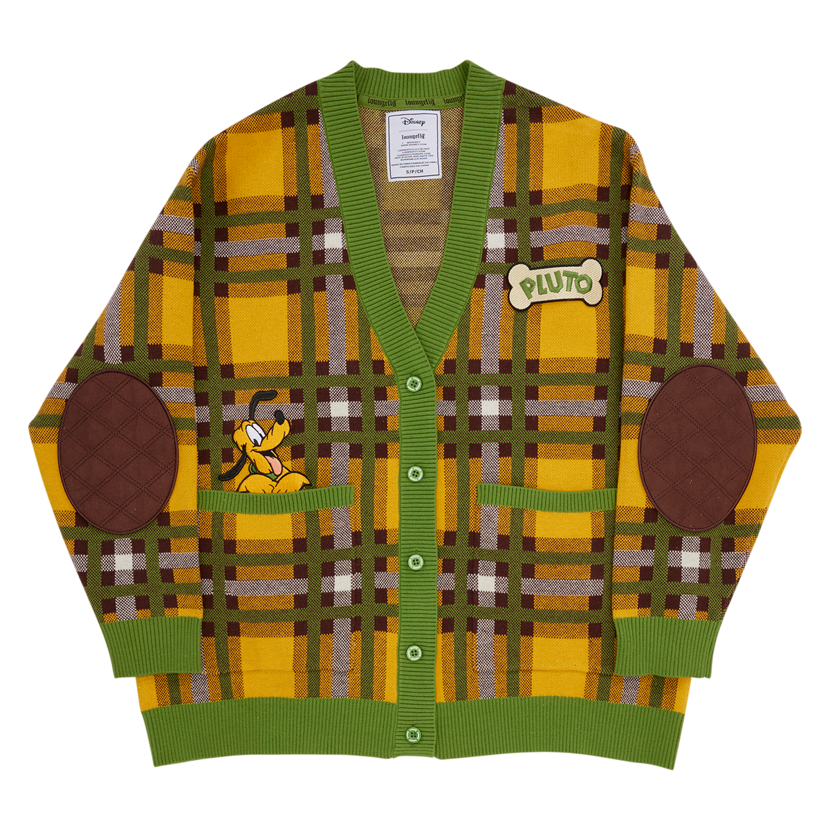 pluto 95th anniversary plaid knit cardigan