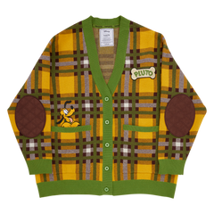 pluto 95th anniversary plaid knit cardigan