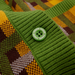 pluto 95th anniversary plaid knit cardigan