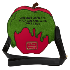 snow white and the seven dwarfs exclusive evil queen poison apple glitter crossbody bag