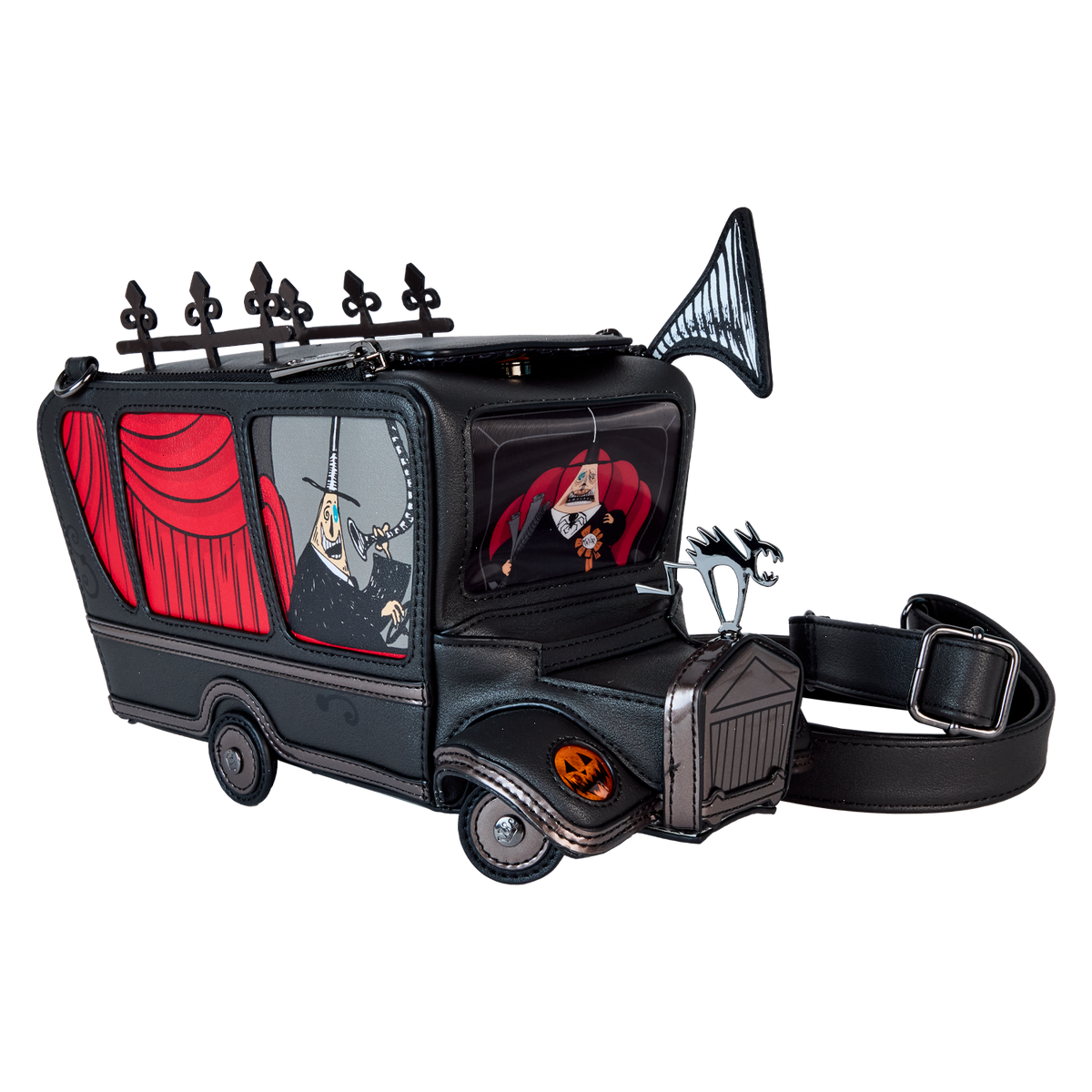 the nightmare before christmas mayor-mobile figural light up lenticular crossbody bag