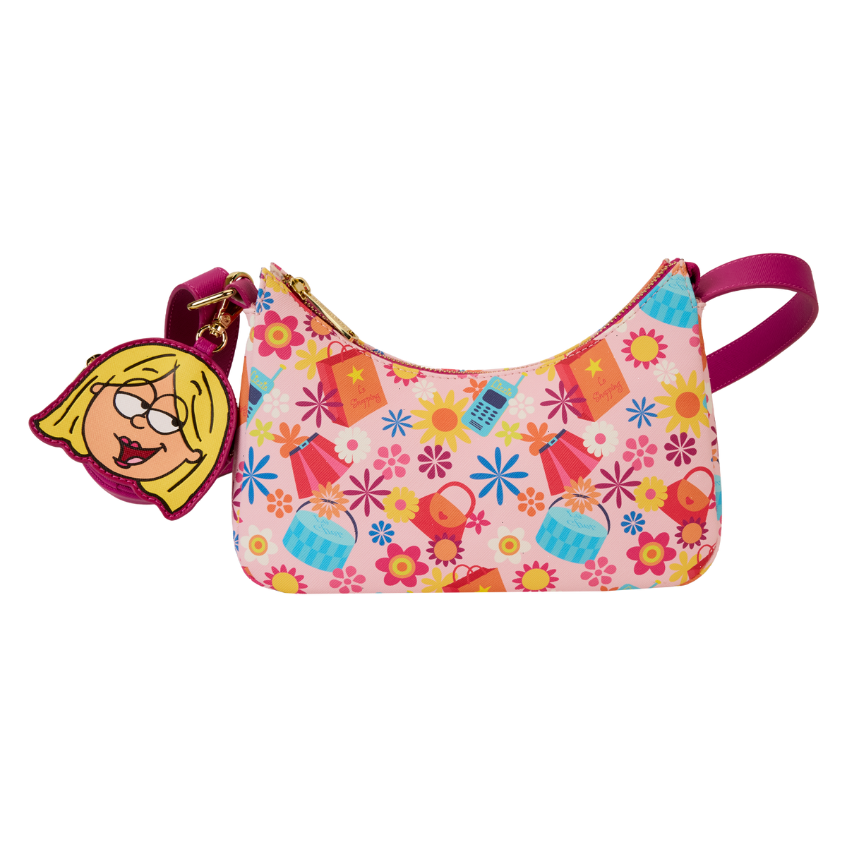 lizzie mcguire y2k all-over print crossbody bag