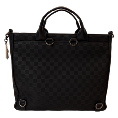 mickey mouse checkered texture convertible backpack & tote crossbody bag