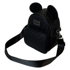 mickey mouse checkered texture convertible mini backpack & crossbody bag