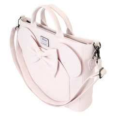 minnie mouse checkered texture convertible backpack & tote crossbody bag