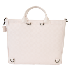 minnie mouse checkered texture convertible backpack & tote crossbody bag