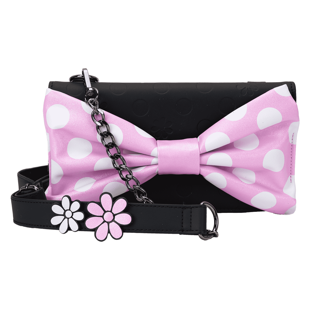 minnie mouse floral rock the dots clutch crossbody bag