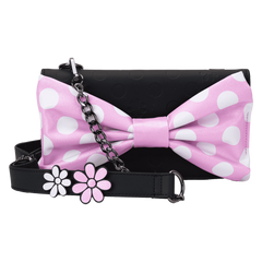 minnie mouse floral rock the dots clutch crossbody bag