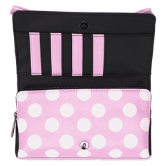minnie mouse floral rock the dots clutch crossbody bag