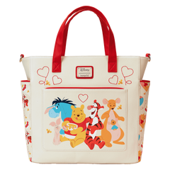 winnie the pooh & friends hearts convertible backpack & tote crossbody bag