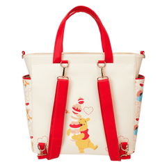winnie the pooh & friends hearts convertible backpack & tote crossbody bag