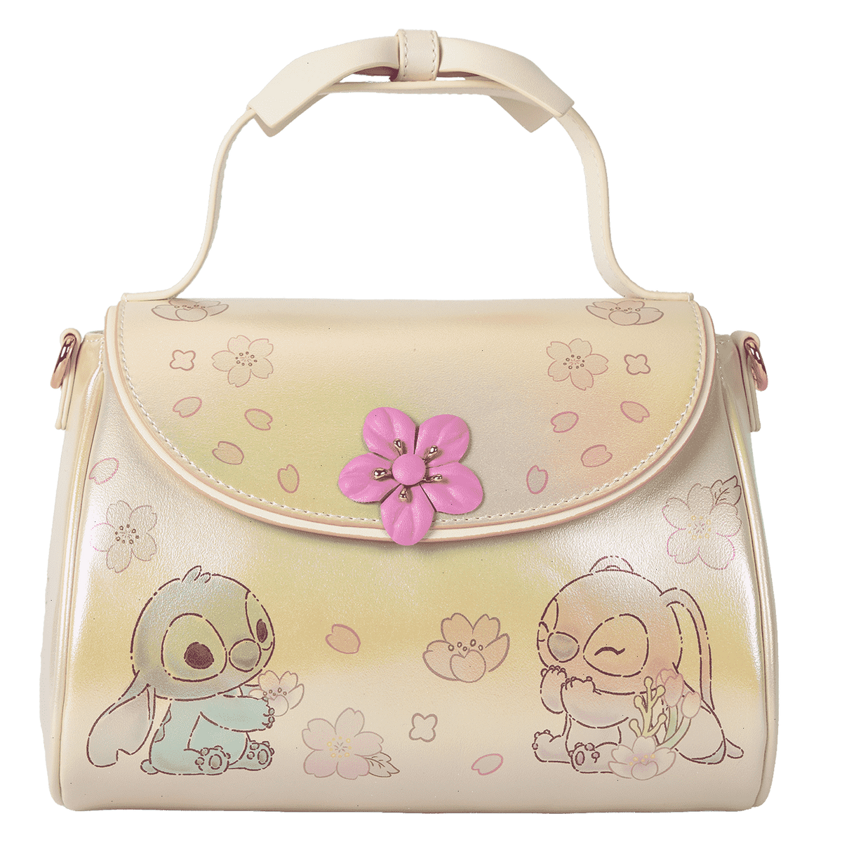 stitch & angel cherry blossom bow handle crossbody bag