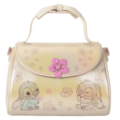 stitch & angel cherry blossom bow handle crossbody bag