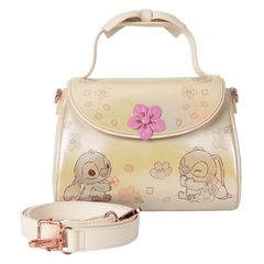 stitch & angel cherry blossom bow handle crossbody bag