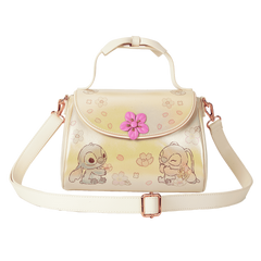stitch & angel cherry blossom bow handle crossbody bag
