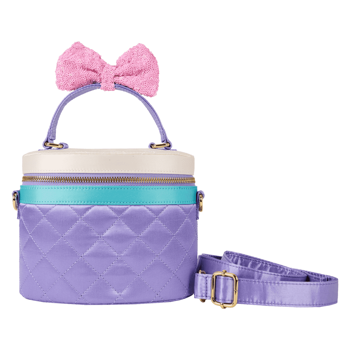 daisy duck 85th anniversary sequin quilted crossbody bag