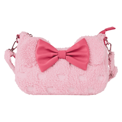 minnie mouse exclusive hearts strawberry scented sherpa crossbody bag