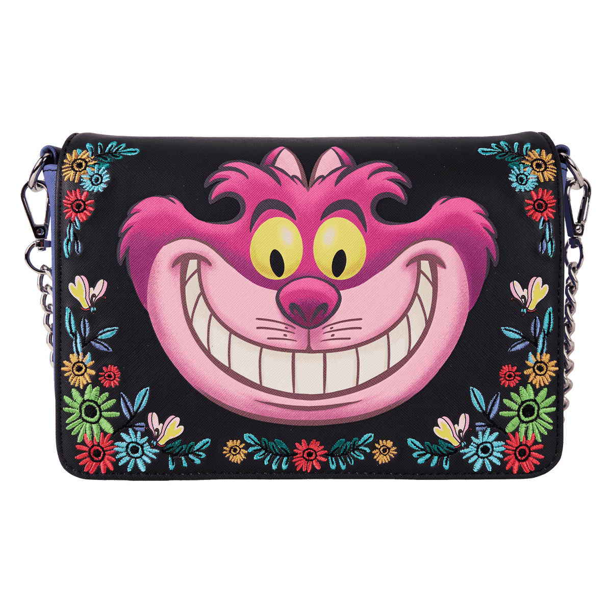 alice in wonderland cheshire cat tulgey wood crossbody bag
