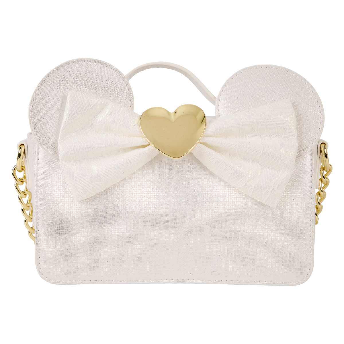 minnie mouse iridescent lace wedding crossbody bag