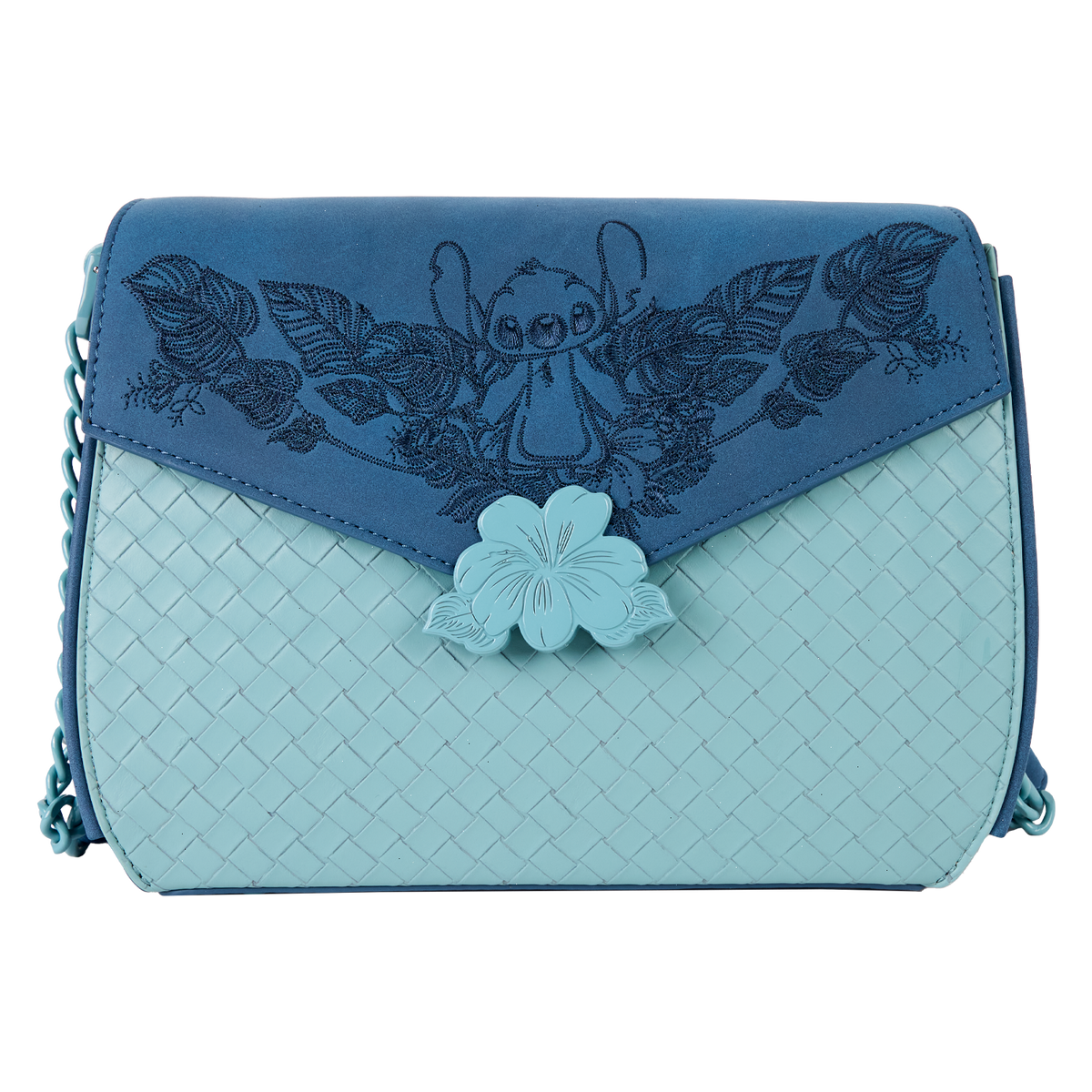 stitch embroidered floral crossbody bag