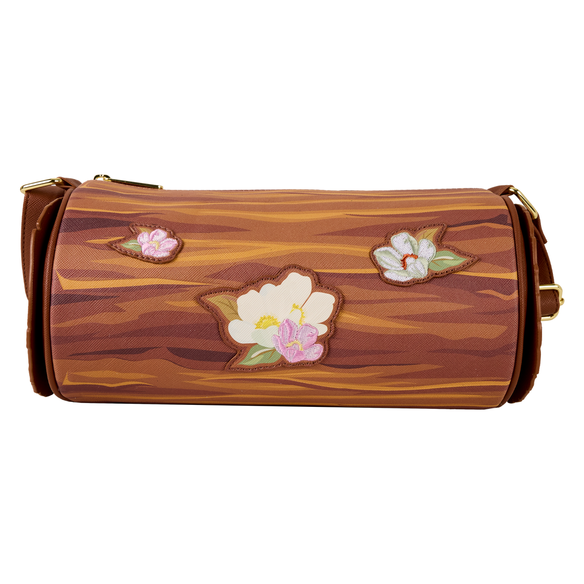 the fox and the hound forest floral log figural crossbody bag