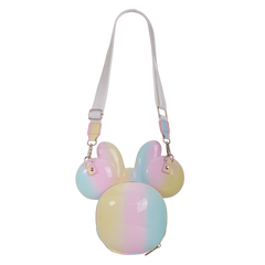 minnie mouse pastel tie-dye molded figural crossbody bag