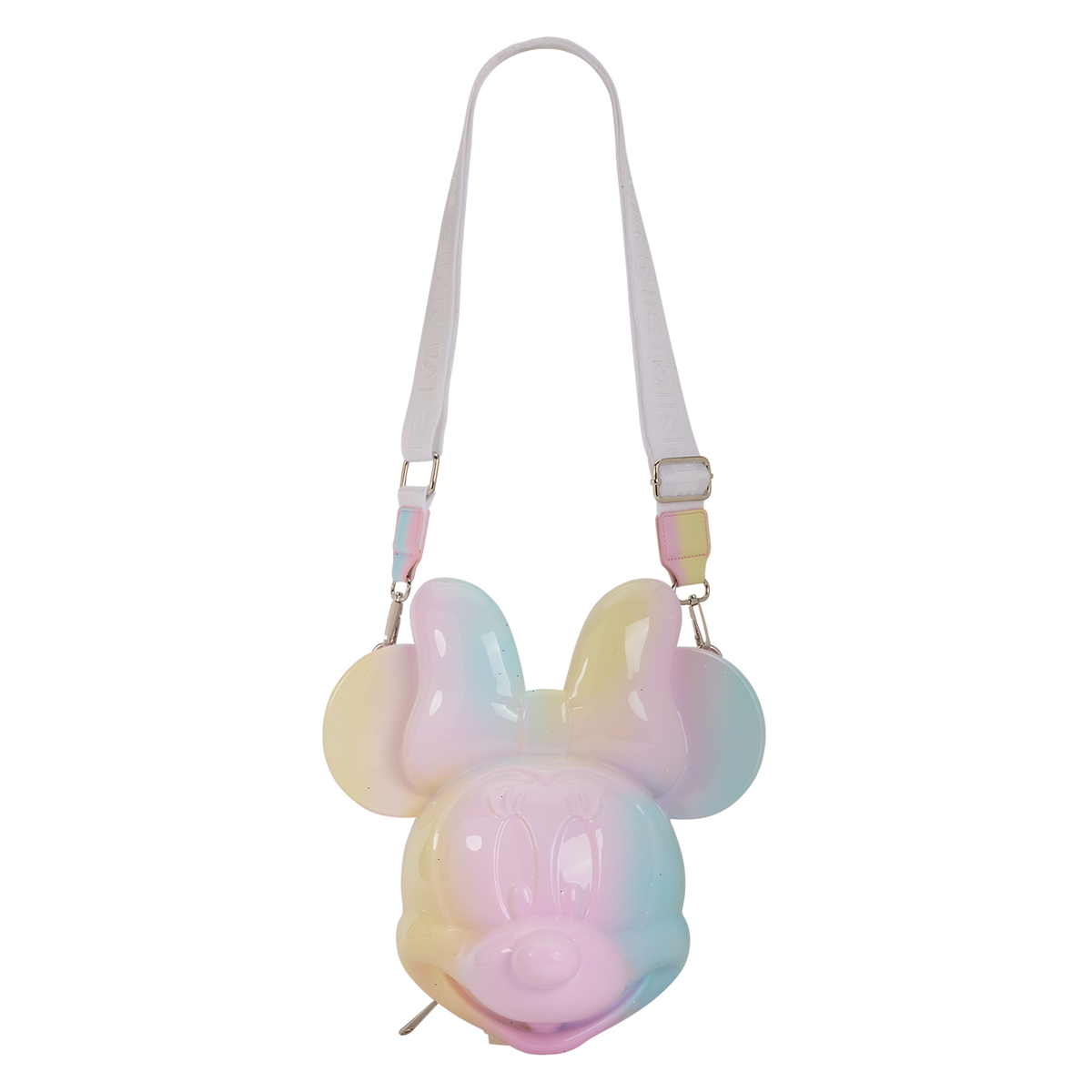 minnie mouse pastel tie-dye molded figural crossbody bag