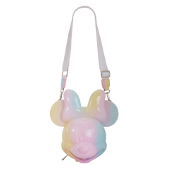 minnie mouse pastel tie-dye molded figural crossbody bag
