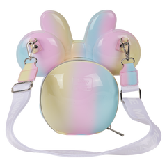minnie mouse pastel tie-dye molded figural crossbody bag