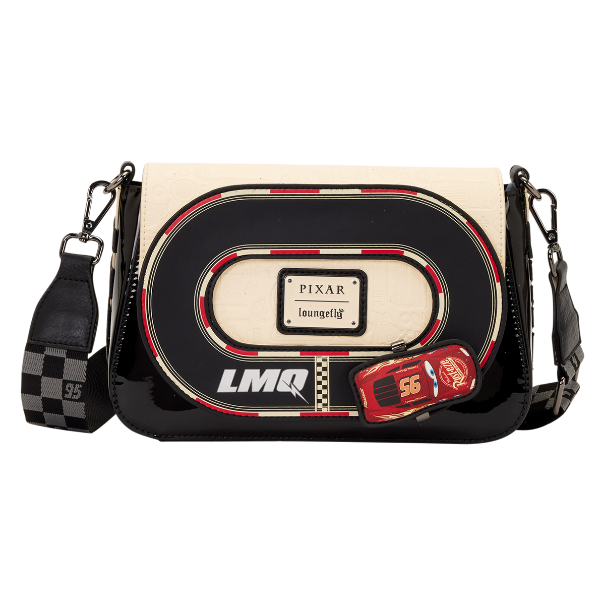 cars lightning mcqueen racetrack crossbody bag