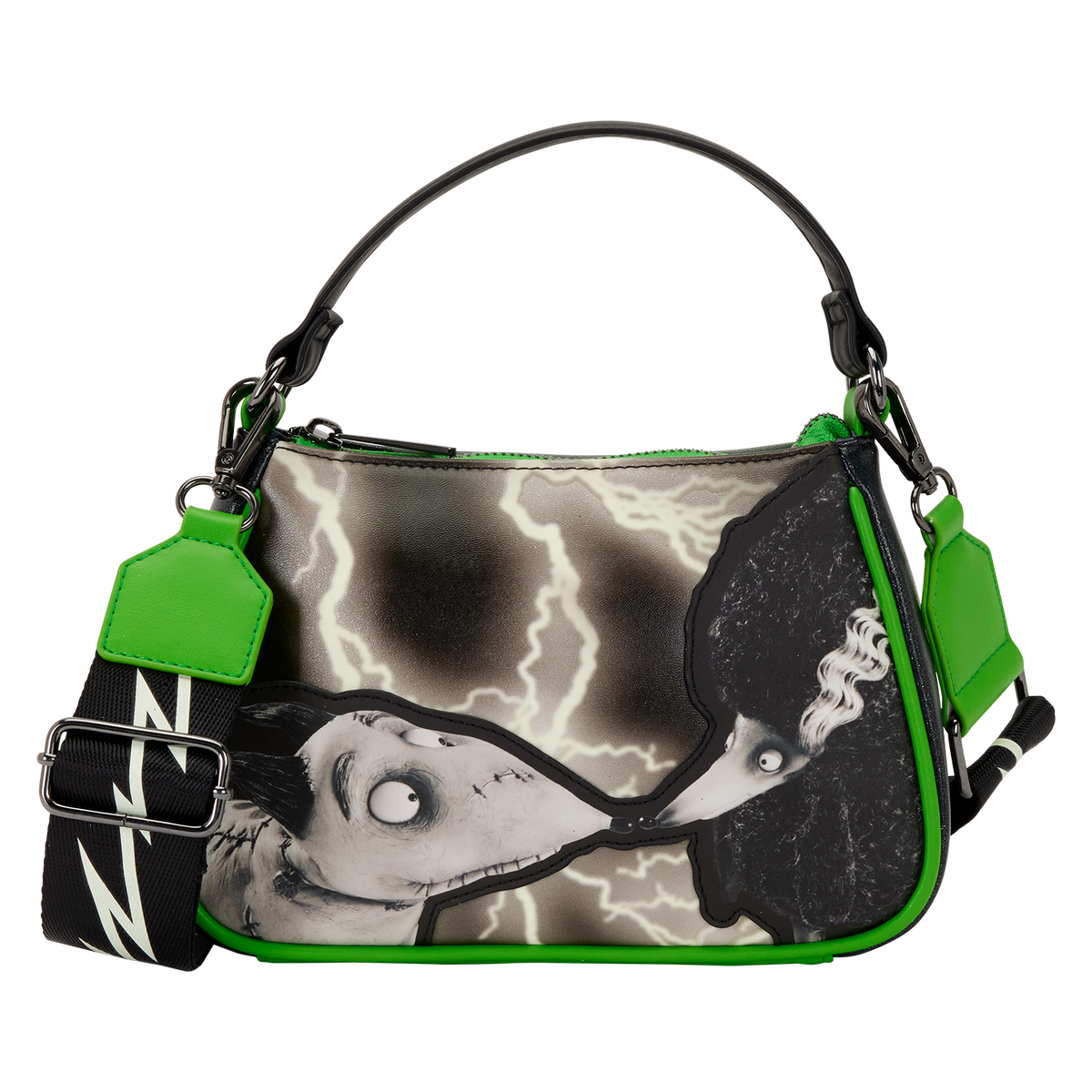 frankenweenie sparky & persephone glow crossbody bag